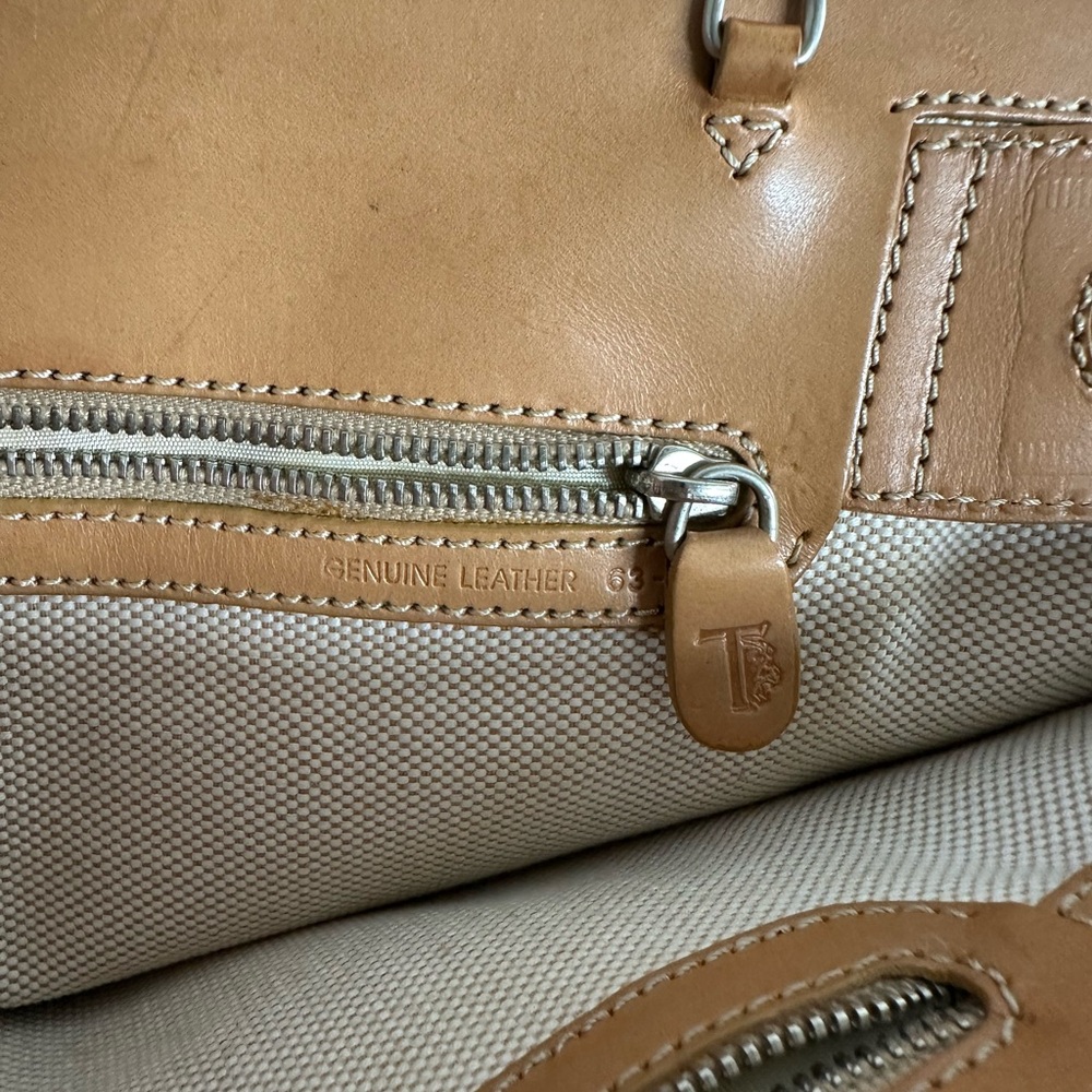 Tod's Cognac Leather Tote with Top Handles - Picture 8 of 11